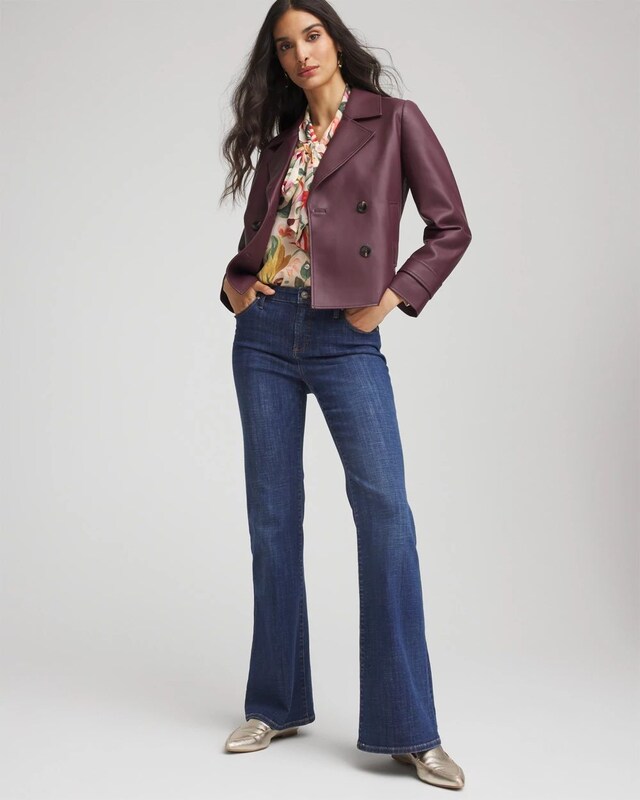 Faux Leather Trench Coat - image 2